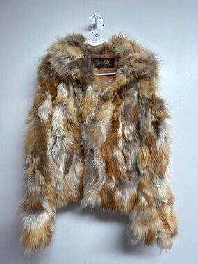 DG-87 Vintage Donenfelds Dayton Womens Medium Genuine Fur Coat With Satin Lining